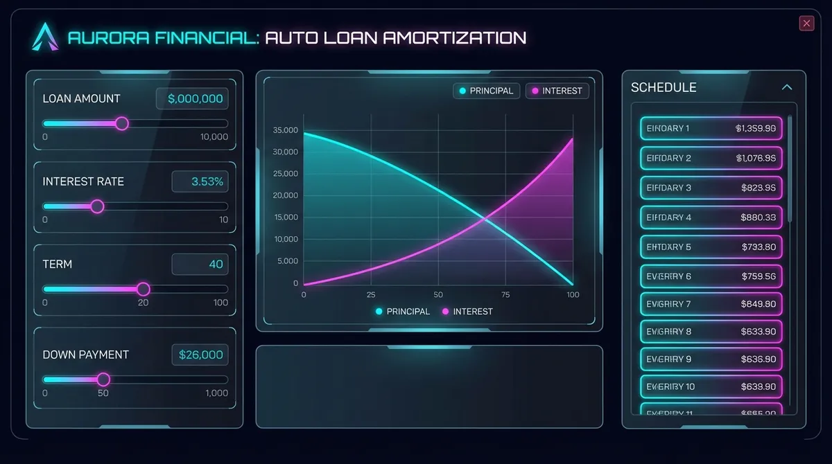 Auto Loan Amortization Calculator