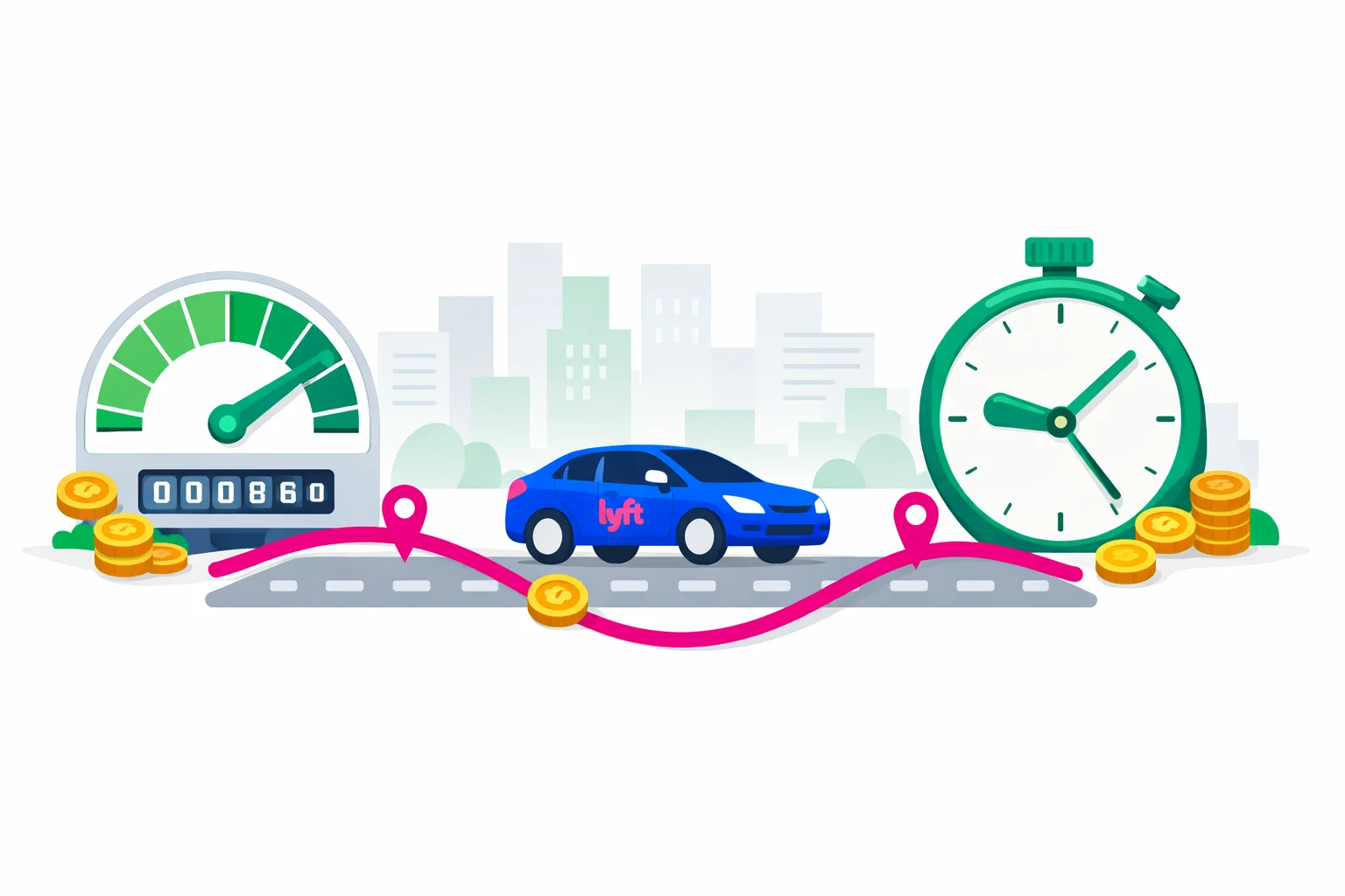 Lyft Cost Per Mile and Time Calculator